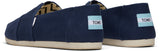 Toms Men Alpargata Navy Recycled Cotton Canvas