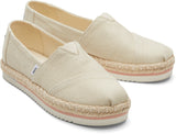 Toms Women Alpargata Platform Rope Natural Heavy Twill