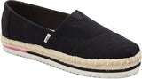 Toms Women Alpargata Platform Rope Black Heavy Twill