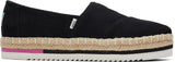 Toms Women Alpargata Platform Rope Black Heavy Twill