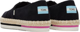 Toms Women Alpargata Platform Rope Black Heavy Twill