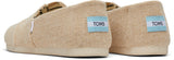 Toms Women Alpargata Natural Undyed Heritage Canvas