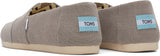 Toms Women Alpargata Grey Heritage Canvas Wide Width