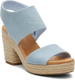 Toms Women Majorca Platform Pastel Blue Washed Denim