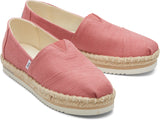 Toms Women Alpargata Platform Rope Faded Rose Heavy Twill