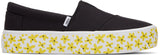 Toms Women Alp Fenix Platform Slip On Black Black Canvas