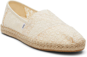 Toms Women Alpargata Rope Natural Posy Lace