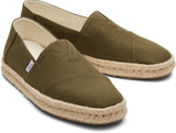 Toms Men Alpargata Rope 2.0 Olive Recycled Cotton