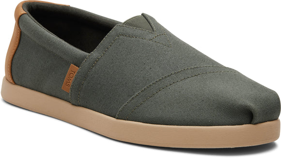 Toms Men Alp Fwd Green Canvas Synthetic Trim