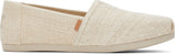 Toms Women Alpargata Natural Metallic Stripe Linen