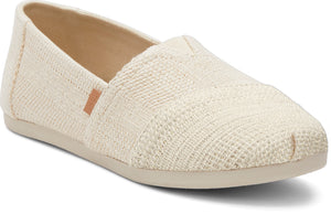 Toms Women Alpargata Natural Metallic Stripe Linen