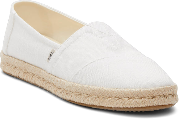 Toms Women Alpargata Rope 2.0 White Recycled Cotton Slubby