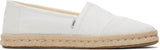 Toms Women Alpargata Rope 2.0 White Recycled Cotton Slubby