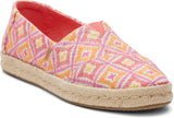 Toms Women Alpargata Rope 2.0 Shell Pink Geo Woven