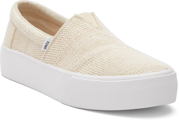 Toms Women Alp Fenix Platform Slip On Natural Undyed