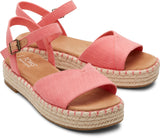 Toms Women Abby Shell Pink Slubby Woven/Leather