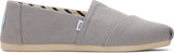 Toms Women Alpargata Drizzle Grey Recycled Cotton Canvas