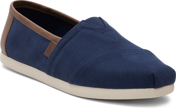 Toms Men Alpargata Navy/Tan Brushedtwill/Sythetic Trim