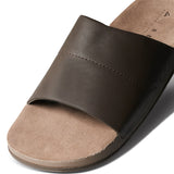 Reef Mens Sandals Ojai Slide Brown Leather