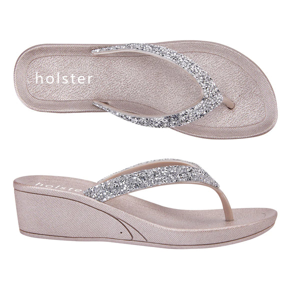 Holster Women's Alora Wedge Sandal Champagne