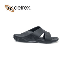 Aetrex Men Lynco Slides Flip Black