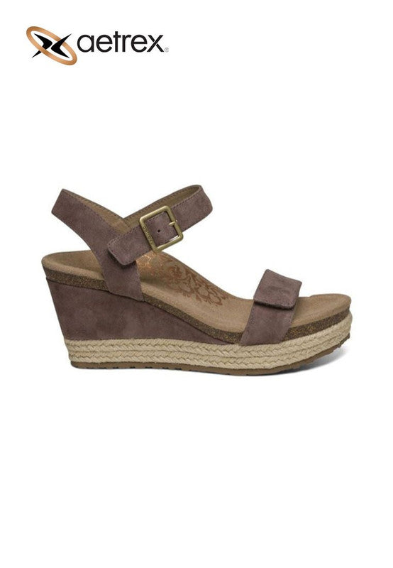 Aetrex Women Sydney Sandal Deep Taupe