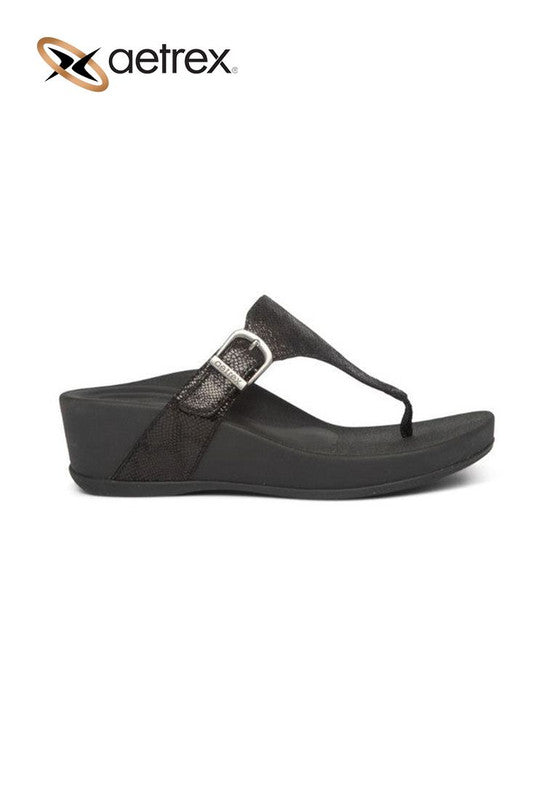 Aetrex Women Kate Sandal Black