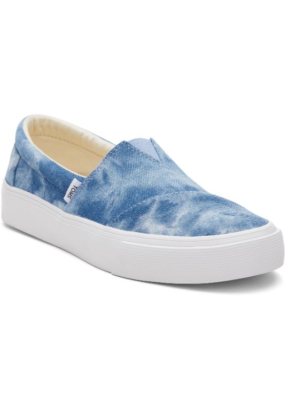 Toms Women Alpargata Fenix Slip On Blue Washed Denim