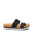 Reef Women Cushion Vista Hi Open Toe Sandal Black