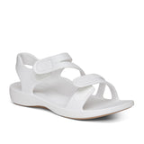 Aetrex Women's Jillian Sport Sandal White Matte