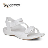 Aetrex Women's Jillian Sport Sandal White Matte