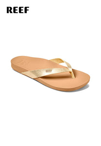 Reef Women Cushion Court Toe-Post Sandal Tan/Champagne Toe-Post