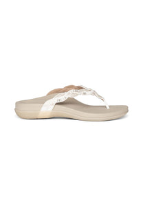 Aetrex Women Brandy Sandal White