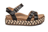 Aetrex Paula Cork Platform Qtr Strp-Women Sandal Black
