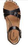 Aetrex Paula Cork Platform Qtr Strp-Women Sandal Black