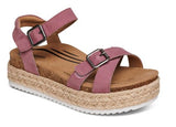 Aetrex Paula Cork Platform Qtr Strp Women Sandal Orchid