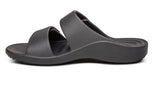 Aetrex Milos Men Slide Men Flip Charcoal