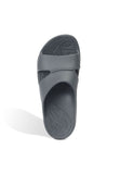 Aetrex Mens Lynco Slides Flip Charcoal